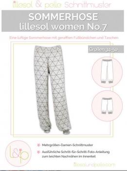 Papierschnittmuster - Sommerhose No. 7 - Damen- Lillesol & Pelle